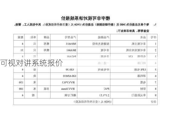 可视对讲系统报价-第2张图片-隔壁装修网